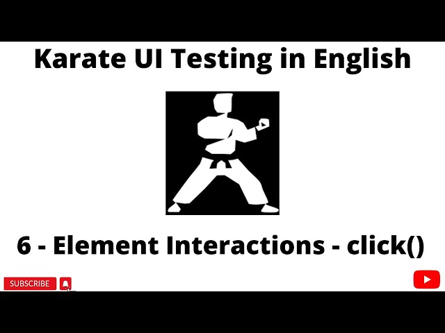 Use of click method in Karate | Karate UI Automation Testing Tutorials 4 Beginners | English | #6