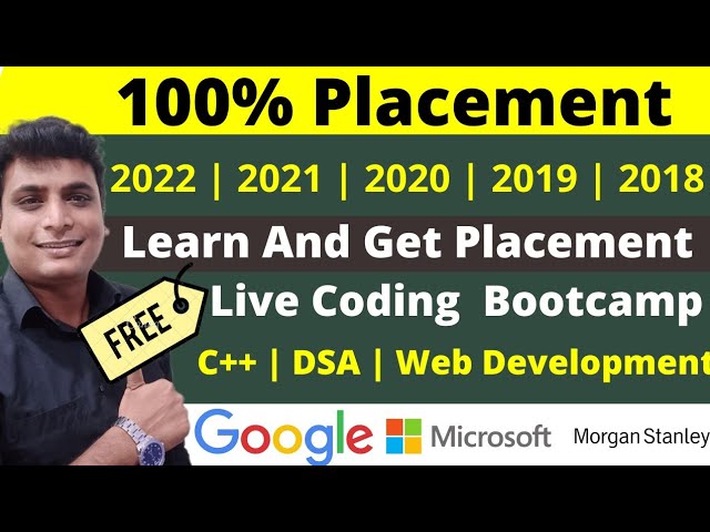 100% placement Guaranteed | Learn Free Live Coding And Programming | Free  BootCamp Coding Ninja
