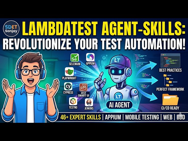 LambdaTest Agent Skills Explained 🚀 | Build Selenium & Playwright Frameworks with Claude and Copilot