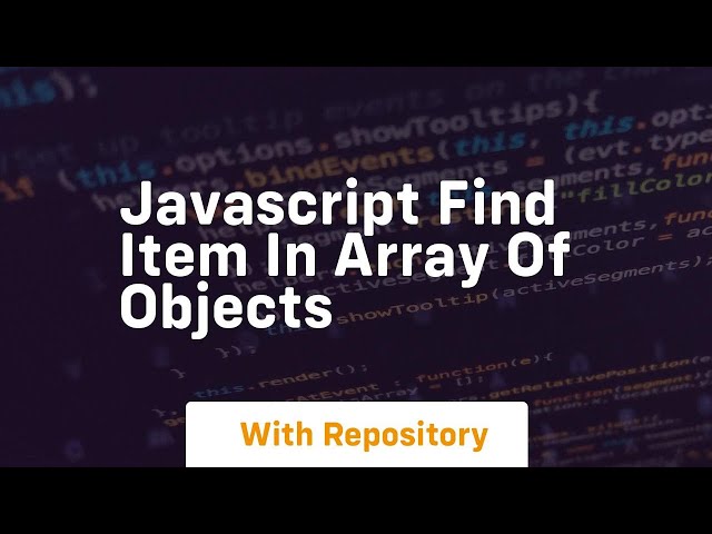 javascript find item in array of objects