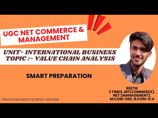 Porter's Vlaue Chain Analysis | International business | UGC NET Commerce & Management | Reetik