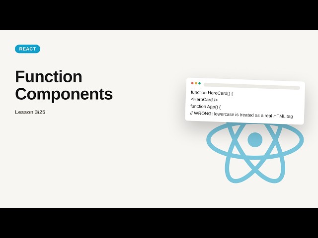 React JS + Redux - Web development basic Series: Function Components