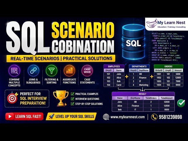 Master SQL Scenario Combination | SQL Interview Questions with Practical Examples