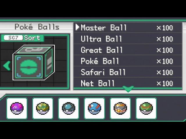 Get all 27 Different Pokeballs with this cheat code! Pokemon Unbound v2.1.1.1 | SC BLXZ