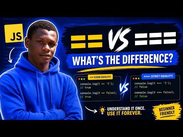 == vs === in JavaScript | What's the Difference? (Beginner Friendly)