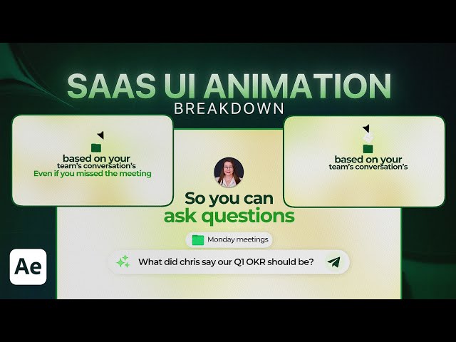 Minimalistic SaaS Promo UI Animation in After Effects | Easy Tutorial (2026)