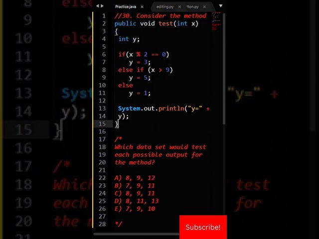 2023 AP Computer Science A MCQ 30