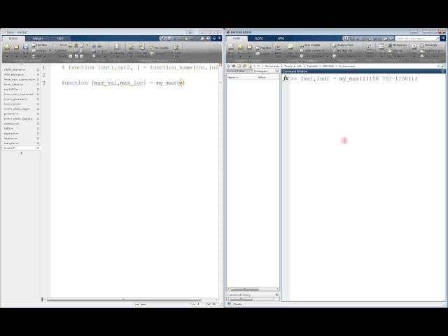 MATLAB Function Tutorial
