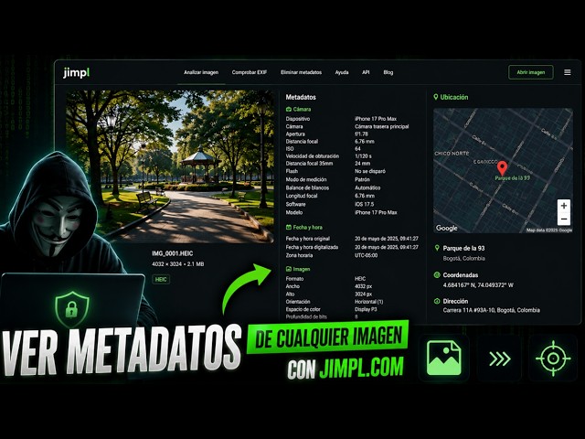 Descubre la Ubicacion de una Foto con Jimpl 🔥 Extrae Metadatos, Coordenadas GPS y Datos Ocultos 🔍