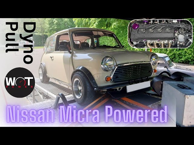 CG13 Mini,  k11 Nissan Micra Power, Dyno Pull, Rolling Road Power Run