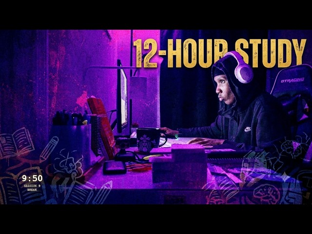 12-hour study | 50+10 | Rain SFX | Computer Science