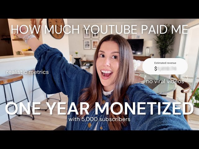 HOW MUCH YOUTUBE PAID ME | 1 year monetized with 5,000 subscribers (+ tips for small youtubers)