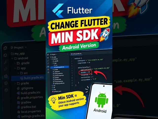 How to Change Min SDK in Flutter | Flutter Android Min SDK Tutorial #shorts