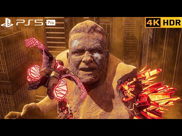 (PS5 PRO) Programmed Spidermen 2 Unite to Battle Sandman | 4K HDR