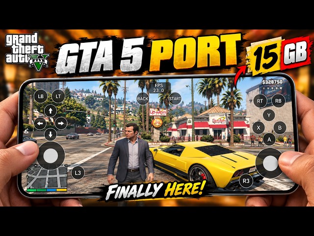 GTA V (15 gb) Android Native Port Is FINALLY Here! | Full Offline Gameplay Test