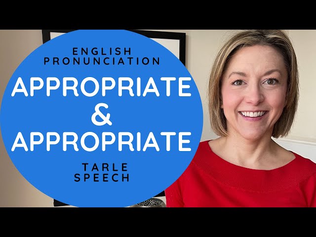 Learn to Pronounce APPROPRIATE & APPROPRIATE -American English Heteronym Pronunciation #learnenglish