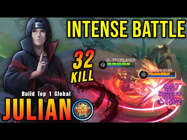 Julian 32 Kills + MANIAC!! Super Intense Battle!! - Build Top 1 Global Julian ~ MLBB