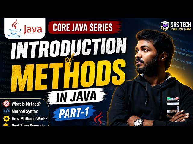 Introduction to Methods in Java | Part.     | Core Java Tutorial for Beginners | SRS TECH