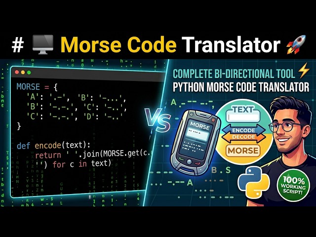 Morse Code Translator Python Mini Project #pythonprojects #pythonprogramming #learnpython #coding