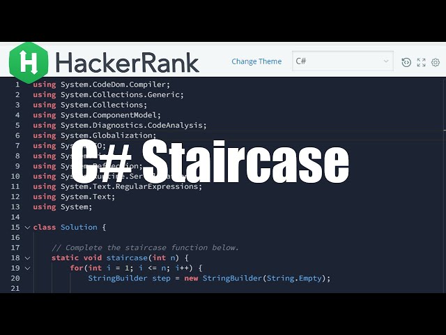 [C#] HackerRank - Staircase