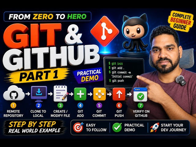 Git & GitHub Tutorial for Beginners | Clone, Commit & Push | Part 1
