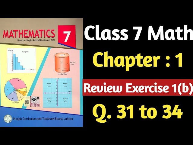 Class 7 Math Review Exercise 1(b) Question 31 to 34 | Complete Solution | Review Exercise 1 (b) 