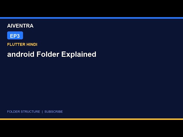 android Folder Explained - Flutter Android Setup | Hindi