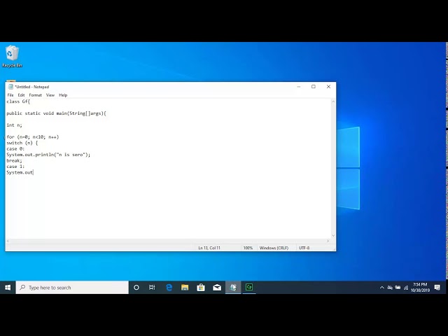 How to write Java Control Flow statements using the Switch and break keywords