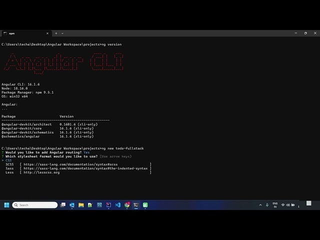 Create Angular 16 Project | Angular 16 | Angular | Rest Repositories | Todo Full Stack