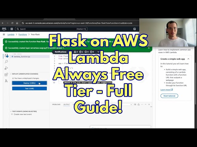 Host a Flask website for FREE with AWS Lambda Free Tier - complete how to guide! 