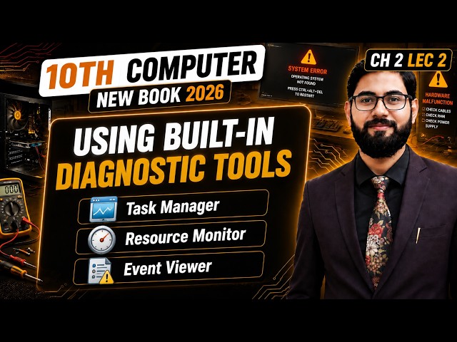 Using built in diagnostic tools | 10th computer new book chapter 2