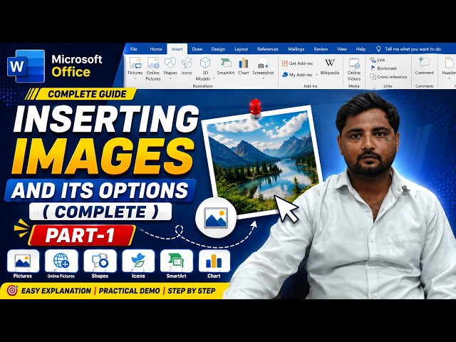 MS Word: Inserting Images & Its Options | Complete Guide | Part-1 | Microsoft Office Tutorial