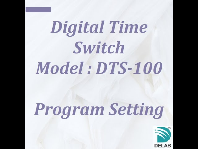 DTS-100 Digital Time Switch (Program Setting)