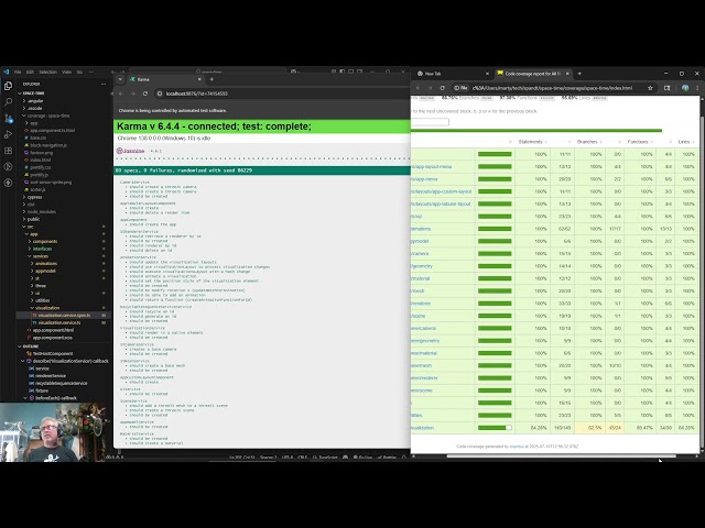 188 - ThreeJS and Angular Space And Time Application: More unit testing
