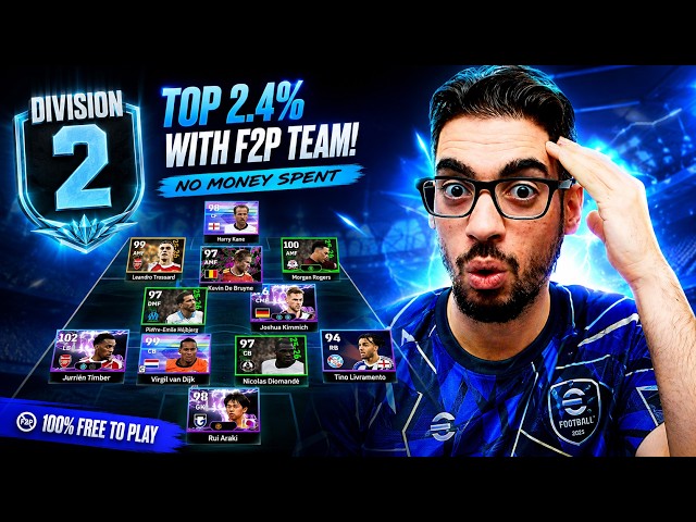 I Hit Division 2 (Top 2.4%) With a F2P Team in eFootball 😳