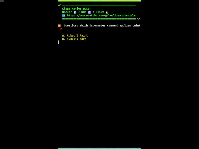 ☸️ K8s command to apply taint