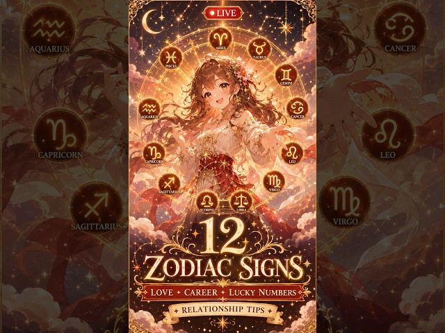 LIVE 12 Zodiac Signs: Love, Career, Lucky Numbers & Relationship Tips