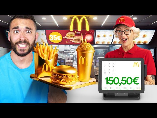 I eat the MOST EXPENSIVE FAST FOODS for 24H!