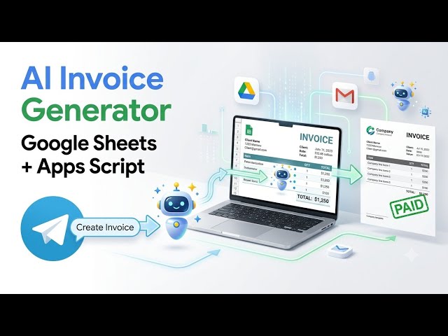 Build an AI Invoice Generator with Google Sheets + Telegram Bot | Google Apps Script Automation 