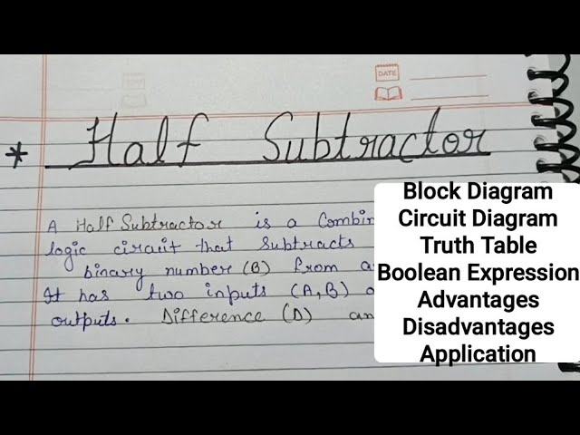 Half Subtractor
