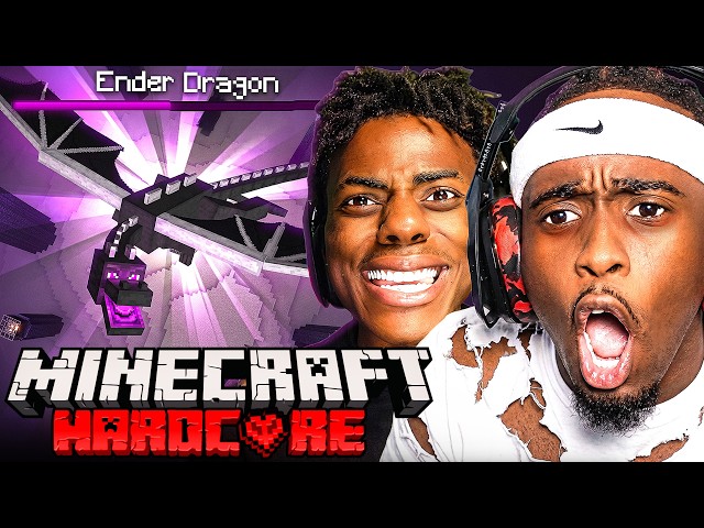 Kai Cenat & IShowSpeed Beat The Ender Dragon (Minecraft Hardcore)