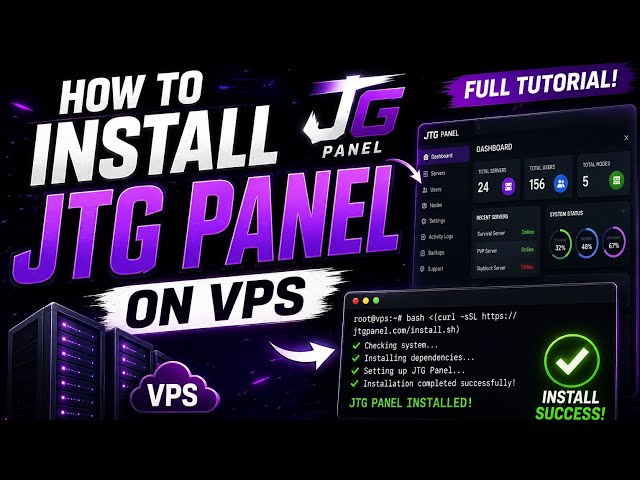 🚀 How to Install JTG Panel on VPS — Full Step-by-Step Tutorial!