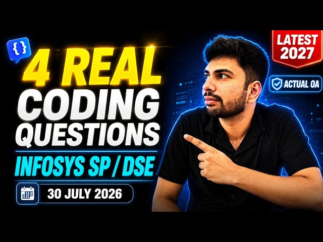 Infosys SP DSE Actual Coding Questions Discussed | Exam Date: July 30th, 2026