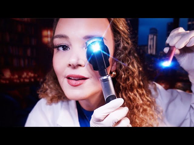 ASMR Realistic Eye Exam 👁️Relaxing Light Triggers for Sleep, Whispered