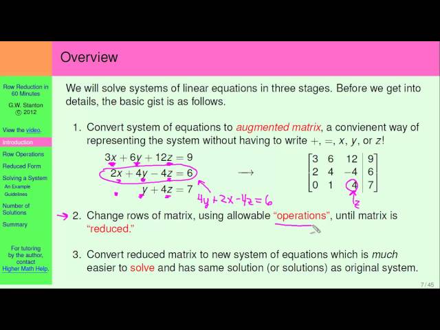 How to Use Matrices to Solve Systems of Linear Equations-Intro (Part 1 of 5)