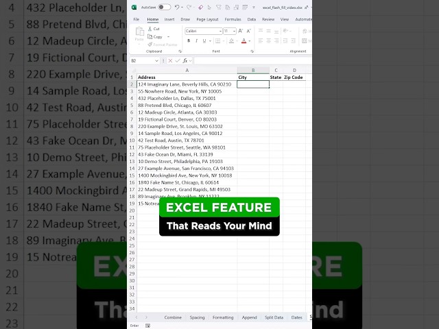 How to Split Text in Excel in Seconds (Flash Fill)