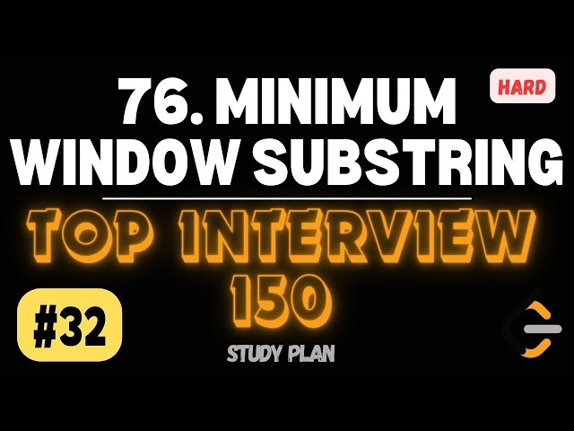 Leetcode | 76. Minimum Window Substring | Hard | Java Solution