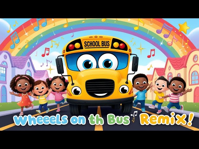 Wheels on the Bus Bounce Remix 🚍 | Fun Kids Dance Song 2025