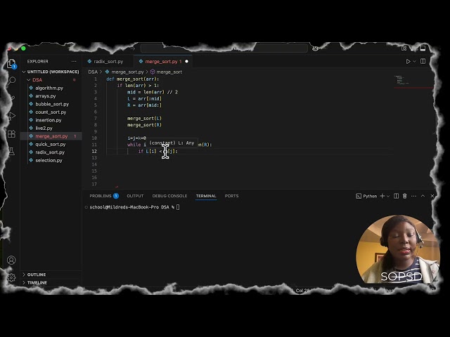 Week 4- Lesson 2   Merge Sort Implementation Python