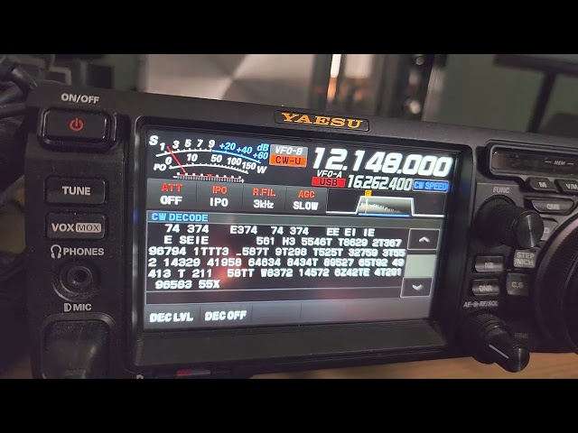 M12 Moscow Russia Spy numbers station decoding on Yaesu FTdx10 12148 kHz Shortwave